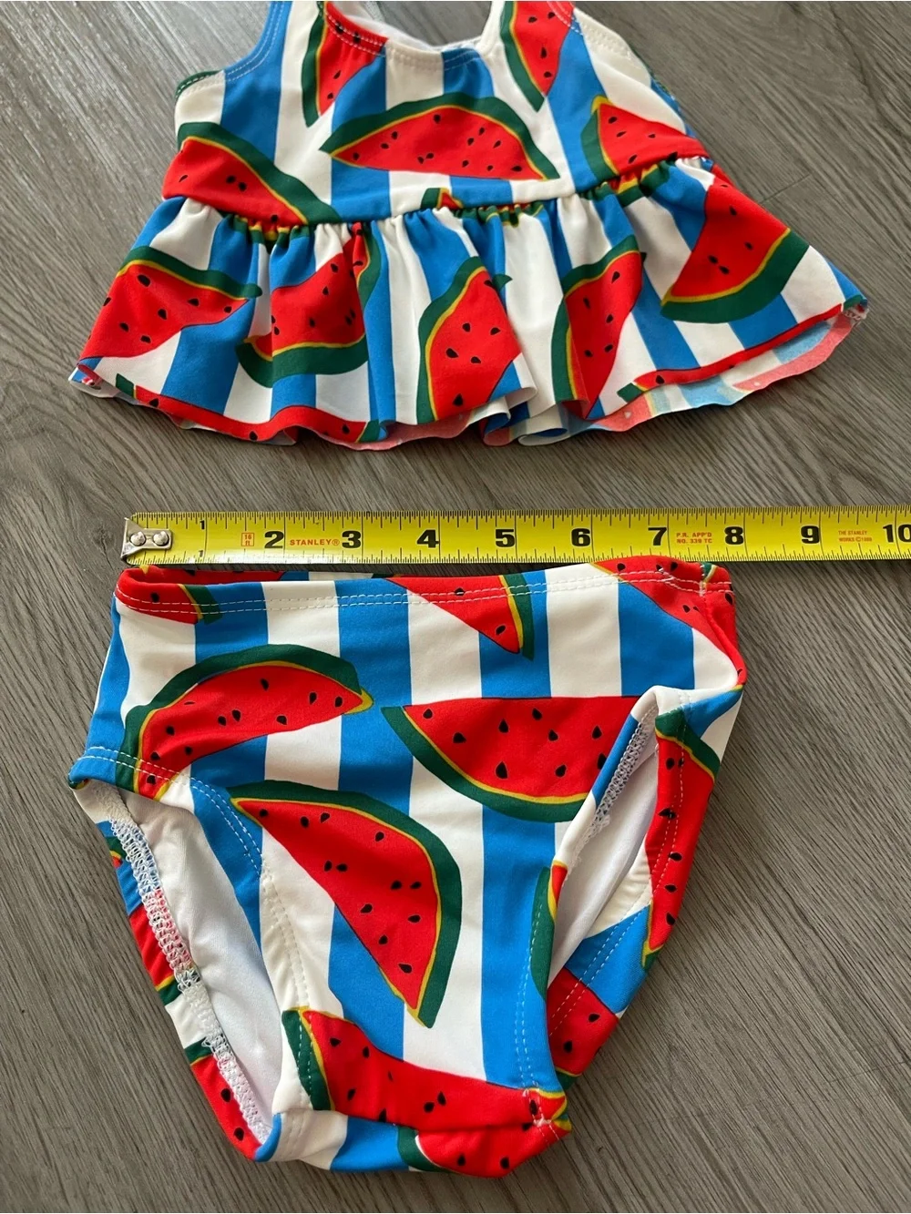 Hanna Andersson Girls Two-Piece Watermelon Tankini - Red, Blue, White